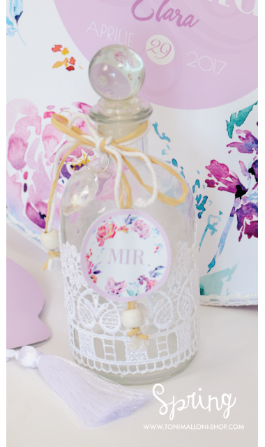Trusou de botez pentru fete cu flori mov de primavara, Hello, Spring! 15